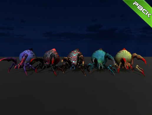 3D 蜘蛛资源包 unity Spider Pack