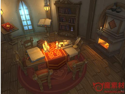 中世纪建筑 魔法屋 炼金术士房子室内Alchemist’s House Interior v1.1