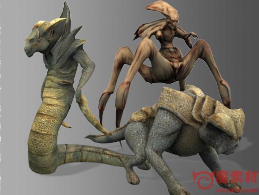 3D 外星生物模型包 Alien Creature Pack v1.0