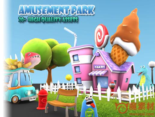 unity 游乐园场景模型 Amusement Park
