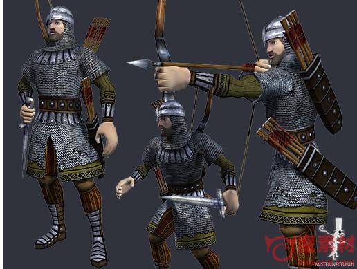 3D弓箭手模型Animated Archer v2.0