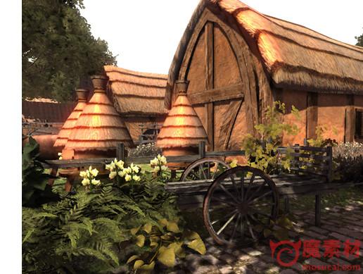 unity 中世纪农场场景 资源包下载 arteria 3d Medieval Farm