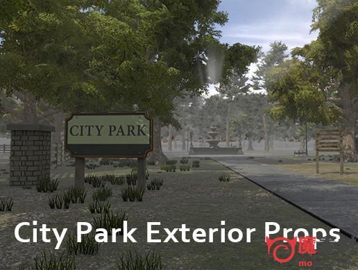 unity3D城市公园场景环境资源下载City Park Exterior Props v1.0