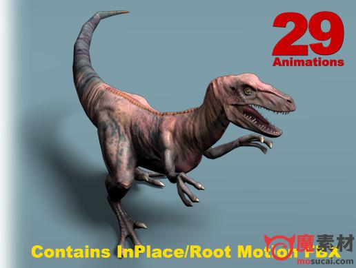 unity3D 恐龙3D模型资源Dinosaur – Velociraptor v1.0