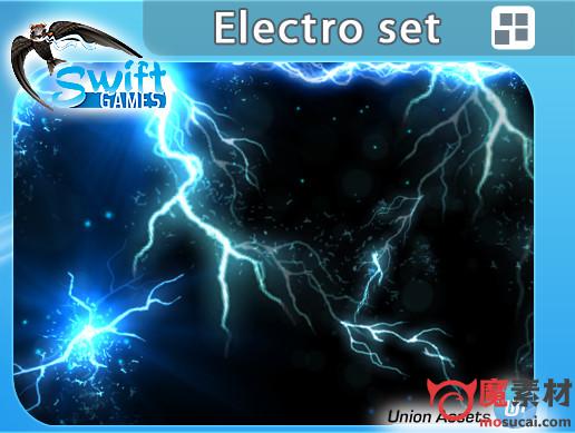 unity 3D 闪电粒子特效包Electro Particles Set