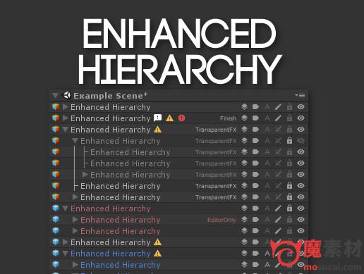 unity 增强的层次结构插件工具Enhanced Hierarchy v1.3.1