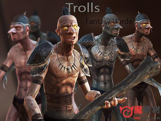 3D巨魔模型下载Fantasy Horde – Trolls