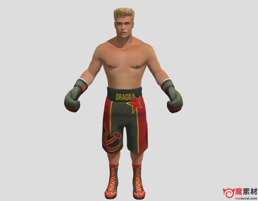 拳击手3D模型资源下载