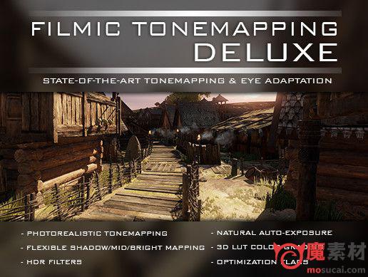 unity 3D 电影级调色着色器滤镜插件Filmic Tonemapping DELUXE