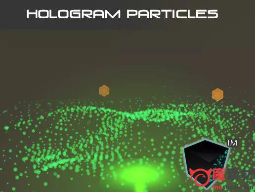 unity全息影像粒子特效Hologram Particles