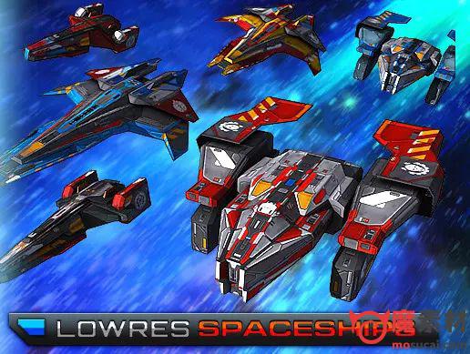 3D科幻 宇宙飞船模型资源下载Human LowRes SpaceShipsV3
