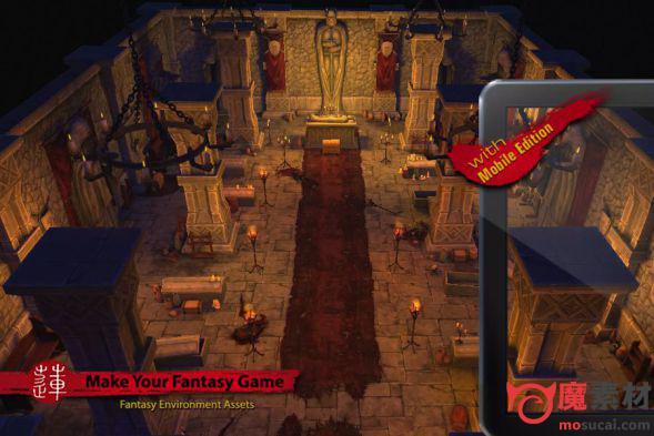 unity中世纪场景地宫墓地村庄环境资源集合包Make Your Fantasy Game – Fantasy Environment Assets vv2.21