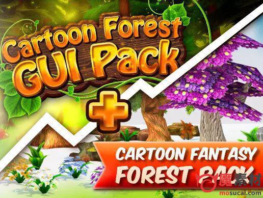 unity大型森林资源包+GUI全套资源Mega Forest Pack 2 in 1