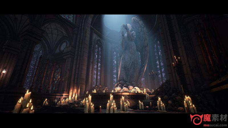 UE4虚幻4 维多利亚死亡大教堂场景模型 Cathedral Of The Dead – Victorian