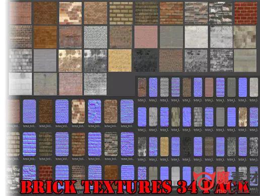 墙壁砖纹理Brick Textures 34 Pack 1.0