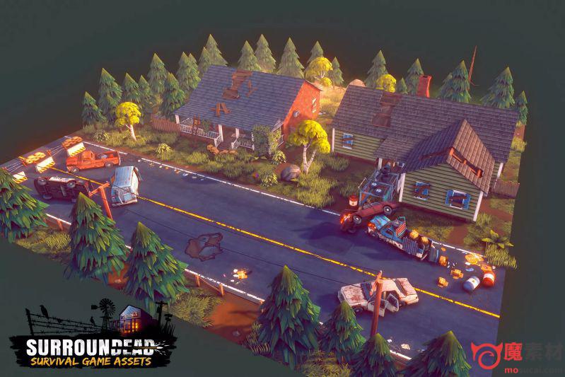 unity末世生存游戏场景资产SurrounDead – Survival Game Assets v3.5