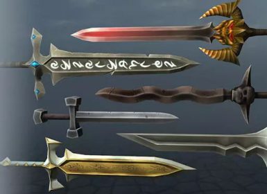 3D剑模型Swords of Good and Evil
