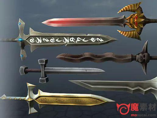 3D剑模型Swords of Good and Evil