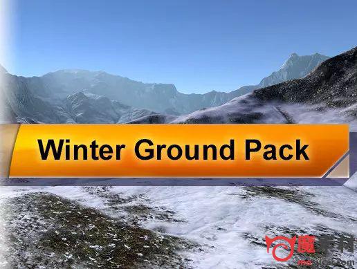 unity冬季雪地地板材质资源包Winter Ground Pack v1.2