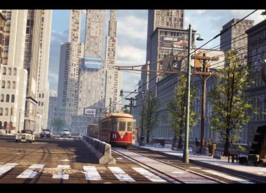 UE4虚幻5_复古纽约都市高楼大厦跨海大桥cg游戏场景环境写实1950s NYC Environment Megapack